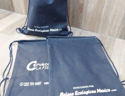 Morralitos ecológicos estilo back pack impresos Puebla Patrocinados