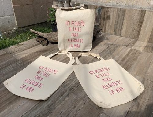 Bolsas de manta cruda impresas 1 tinta rosa Puebla Puebla
