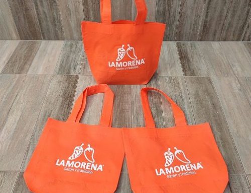 Bolsas ecologicas naranjas impresas Chiles la Morena