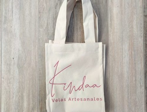 Mini bolsa ecologica color beige impresa Zacatecas