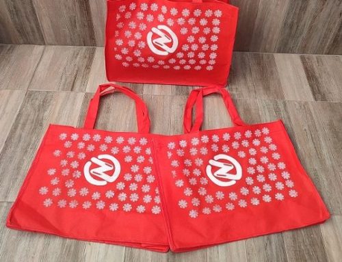Bolsas ecologicas verdes y rojas navideñas impresas Puebla