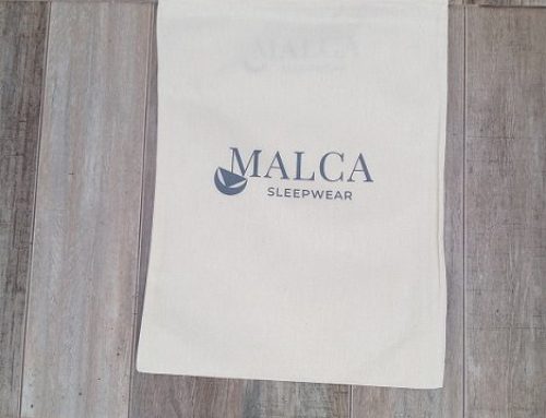 Bolsa de manta cruda impresa 1 tinta  con liston