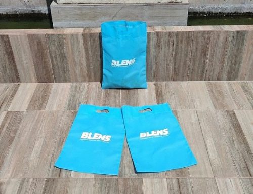 Bolsas ecologicas rosas y azules a 1 tinta con suaje Puebla