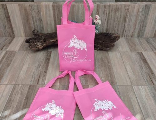 Bolsas ecologicas rosa pastel impresas 1 tinta con fuelle Veracruz